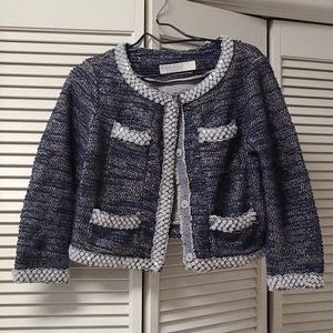 Anthropologie beaded tweed jacket